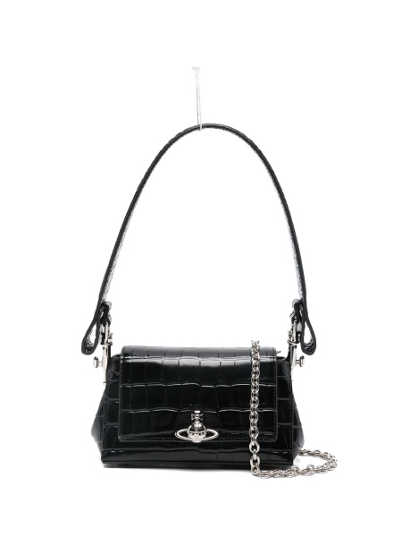 Geanta de umar Vivienne Westwood neagra din piele
