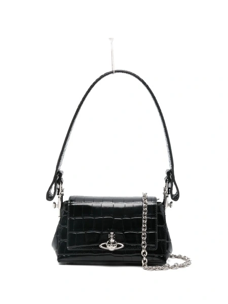 Geanta de umar Vivienne Westwood neagra din piele