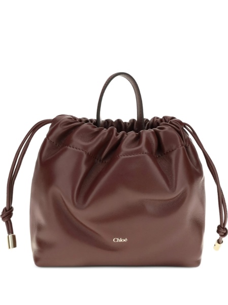 Geanta mini Chloe rosie din piele