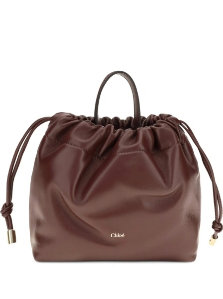Geanta mini Chloe rosie din piele