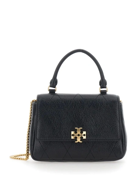 Geanta mini Tory Burch neagra din piele 'Charlie'