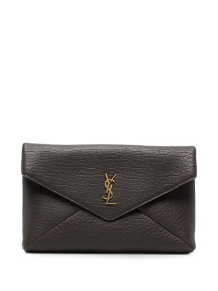 Geanta plic Saint Laurent maro din piele