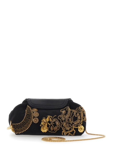 Genti Clutch BLOSSOM with black cotton unisex