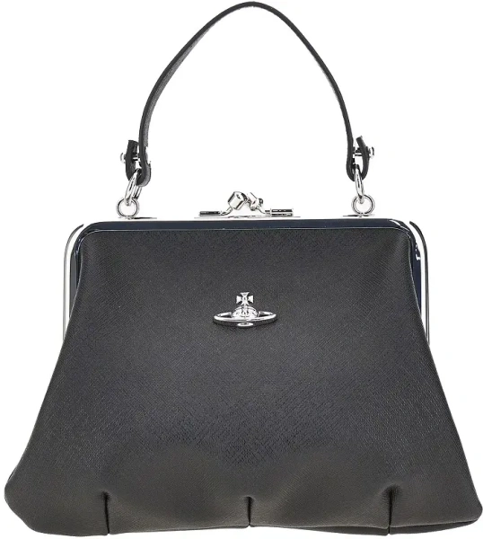 Genti 'Granny Frame' faux saffiano leather bag