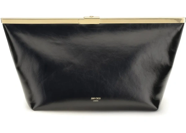 Genti Large Ganache Biker Leather Clutch