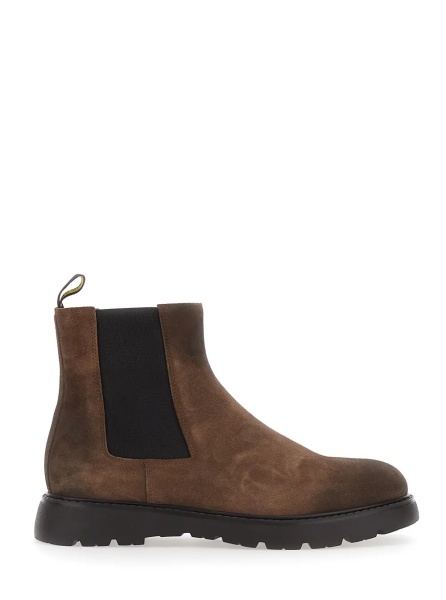 Ghete 'Goteborg' Brown Ankle Boots with elasticated details on the side in suede for men