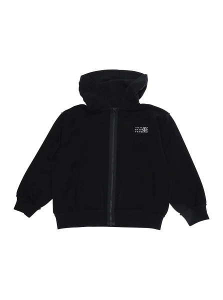 Hanorac MM6 MAISON MARGIELA KIDS negru din bumbac
