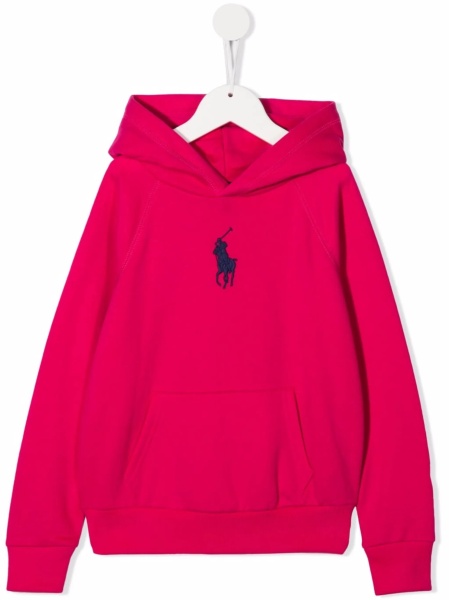 Hanorac Ralph Lauren roz din bumbac si polyester
