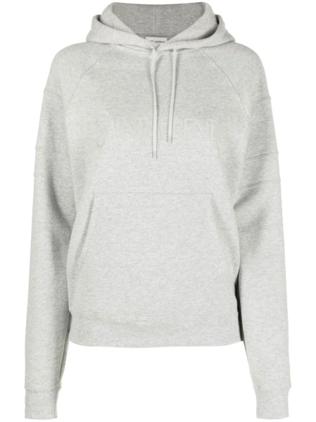 Hanorac Saint Laurent gri din polyester