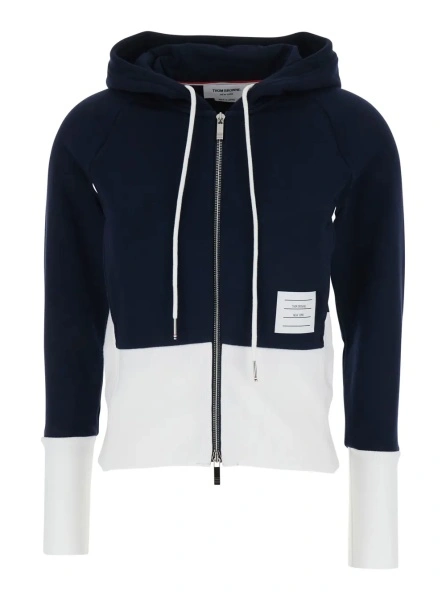 Hanorac Thom Browne albastru din bumbac