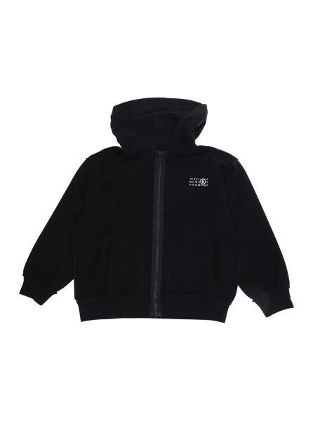 Hanorace Black sweatshirt with numeric logo on the front in cotton Boy