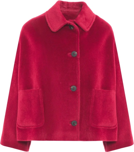 Jacheta Alpaca jacket with patch pockets