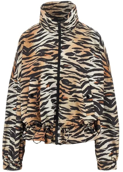 Jacheta Animalier print technical canvas jacket