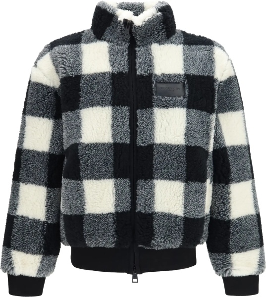 Jacheta Checked wool-blend Teddy Jacket