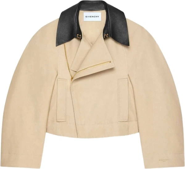 Jacheta Cropped cotton and wool Caban