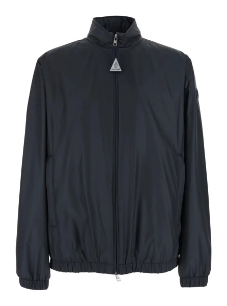 Jacheta 'MEIDASSA' Black Jacket with high collar and logo patch on the sleeve in Tech Fabric Man