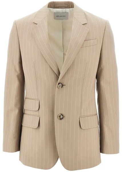 Jacheta Pinstriped wool single-breasted jacket