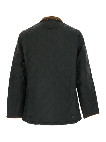 Jacheta Quilted jacket with velvet edges and high collar, made of Tech Fabric, green, man