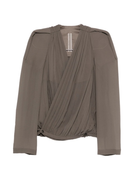 Jacheta Rick Owens gri din matase