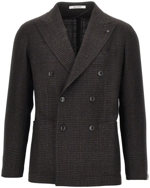 Jacheta Silk and wool double-breasted jacket