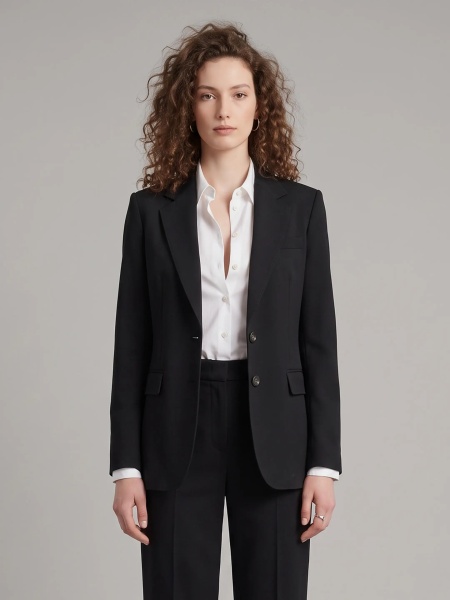 Jacheta Single-Breasted Jacket In Stretch Canvas