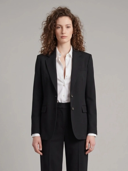 Jacheta Single-Breasted Jacket In Stretch Canvas