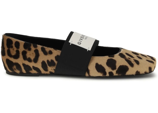 Leopard print Sliced Square Ballerinas