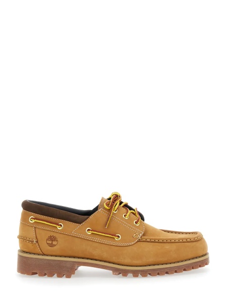 Mocasini Loafers Beige with Contrast Stitching in Leather Men
