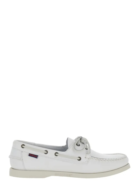 Mocasini Loafers 'DOCKSIDES PORTLAND' White in Leather for Men