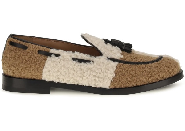 Mocasini Two-tone bouclé-effect Loafers
