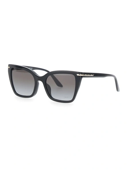 Ochelari Black sunglasses with square lenses and logo lettering on the temple in acetate for women