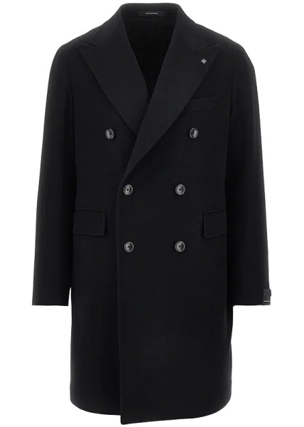 Paltoane Double-breasted wool and cashmere coat