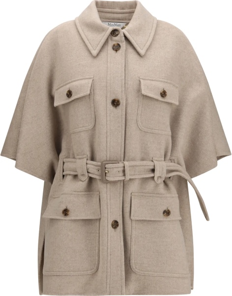 Paltoane Nettare cashmere Cape with belt