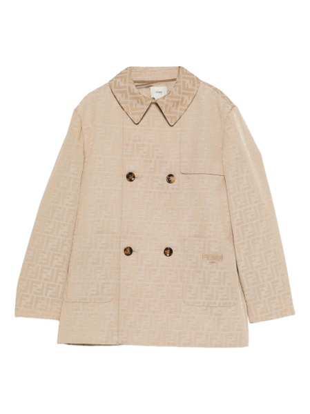 Palton Fendi neutru din polyester si bumbac