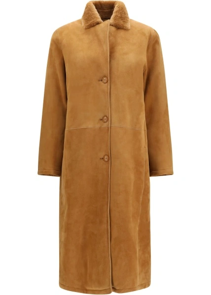 Palton Leather shearling Coat