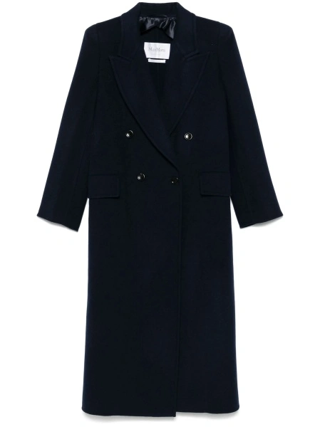 Palton Max Mara albastru din casmir si lana