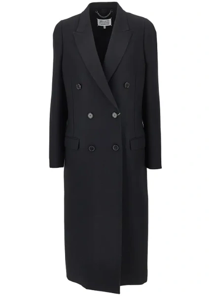 Palton 'Stockman Shoulder' long wool coat