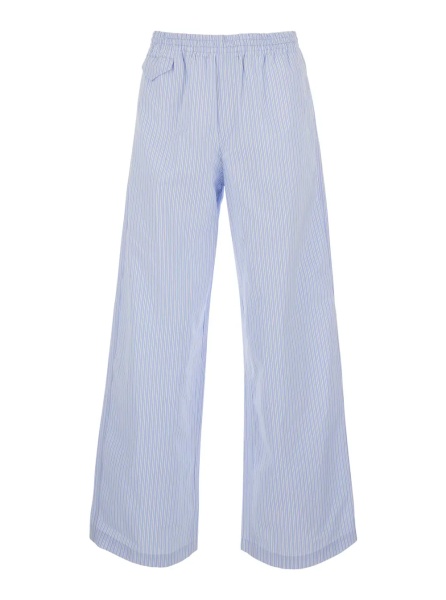 Pantaloni A.P.C. LOU Pants Light Blue with Front Pockets and Cotton Elastic Man