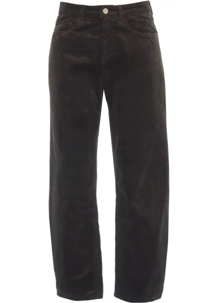 Pantaloni casual Kaos maro din catifea reiata 'Sveva'