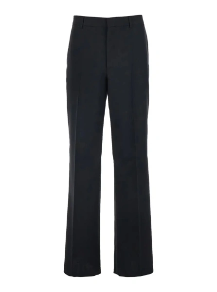 Pantaloni Céline negri din bumbac