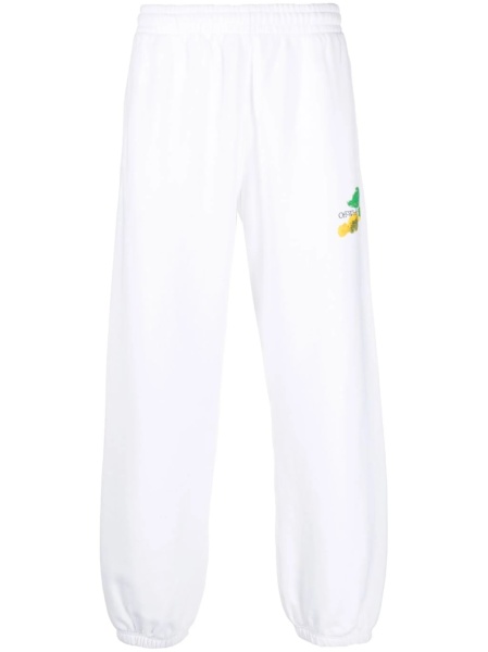 Pantaloni de trening Off-White albi