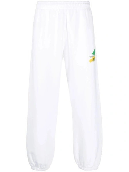 Pantaloni de trening Off-White albi
