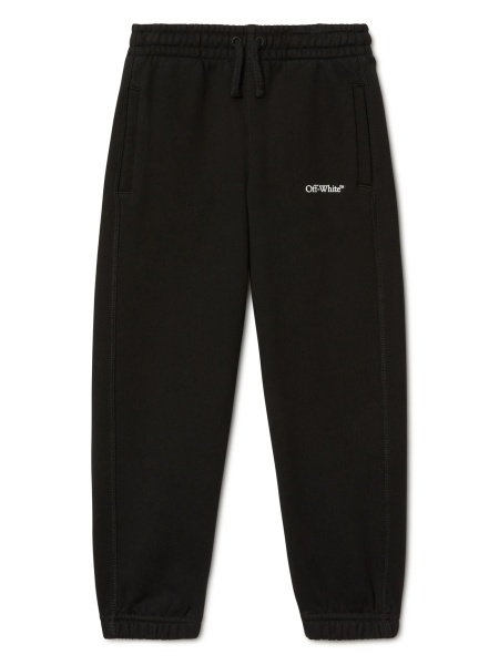 Pantaloni de trening Off-White negri din bumbac