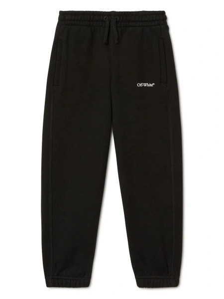 Pantaloni de trening Off-White negri din bumbac