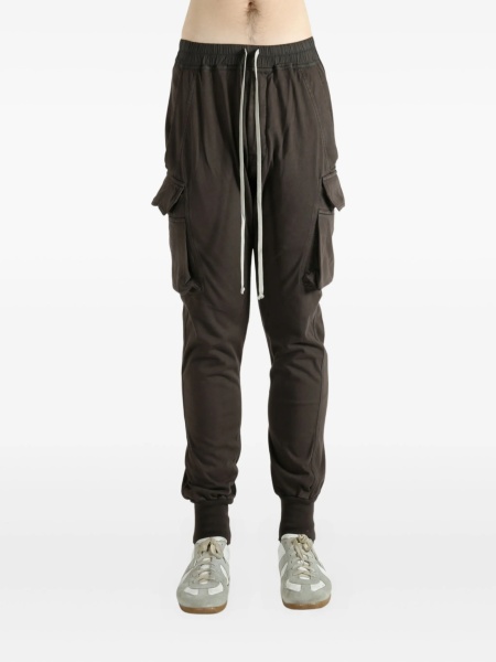 Pantaloni de trening Rick Owens maro din elastan si bumbac