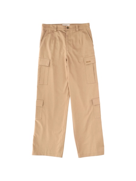 Pantaloni drepti MSGM neutri