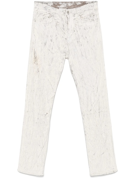 Pantaloni drepti Rick Owens albi