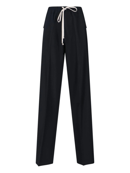 Pantaloni drepti Rick Owens negri
