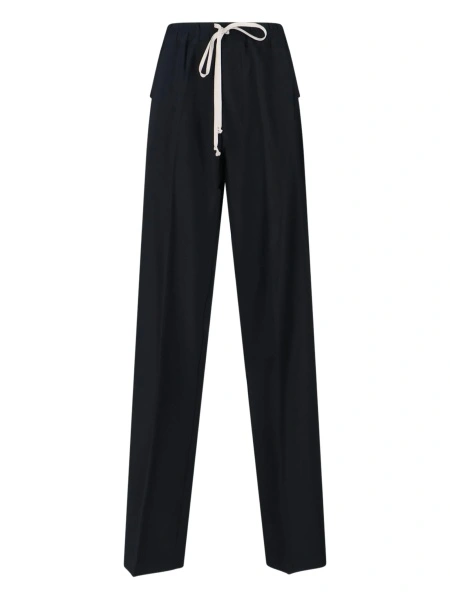 Pantaloni drepti Rick Owens negri
