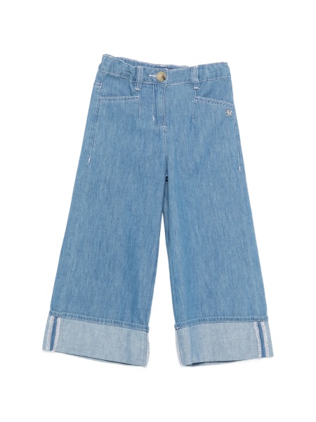 Pantaloni Ermanno Scervino Kids albastri
